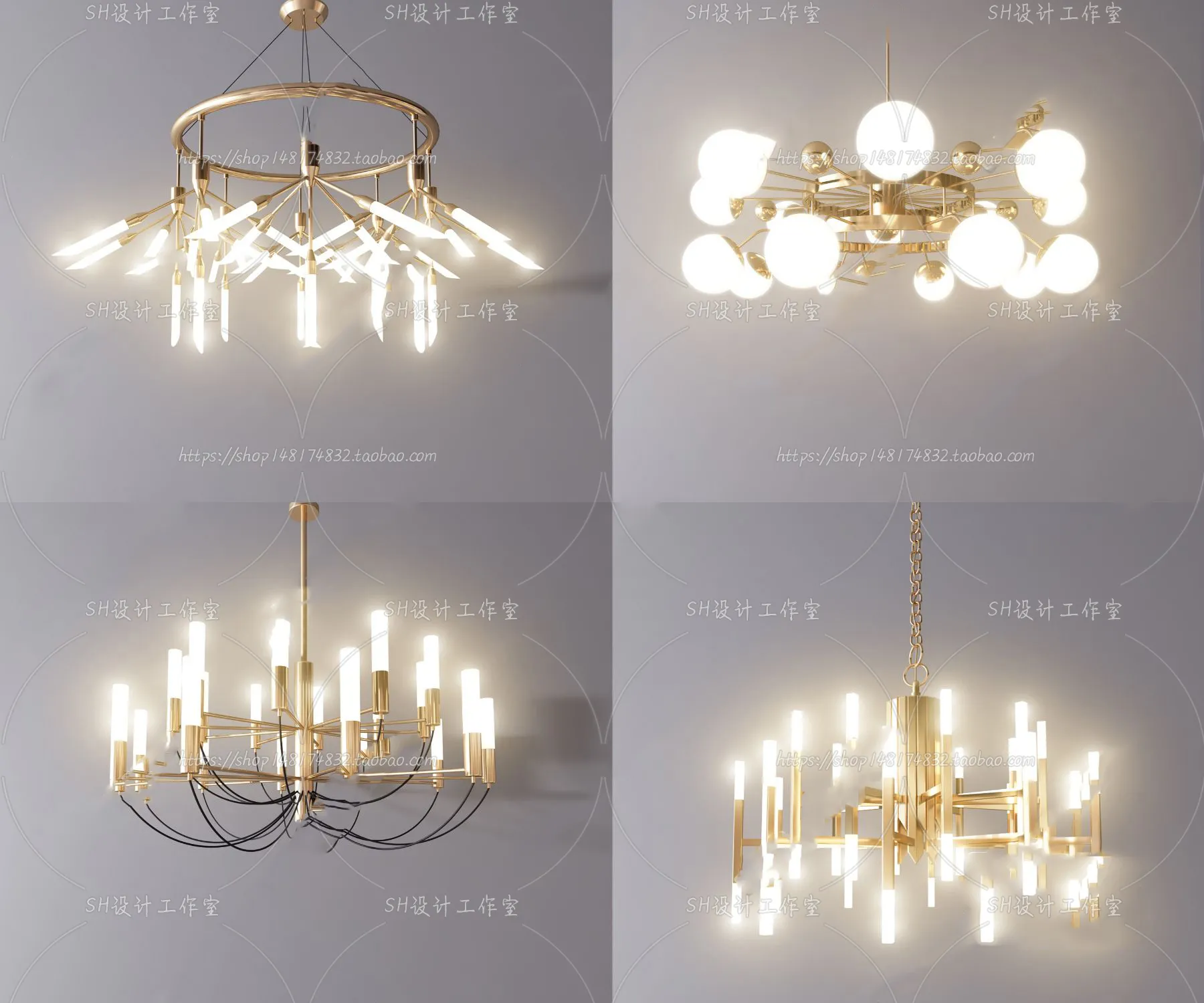 Lights – Chandelier 3D Models – 0463