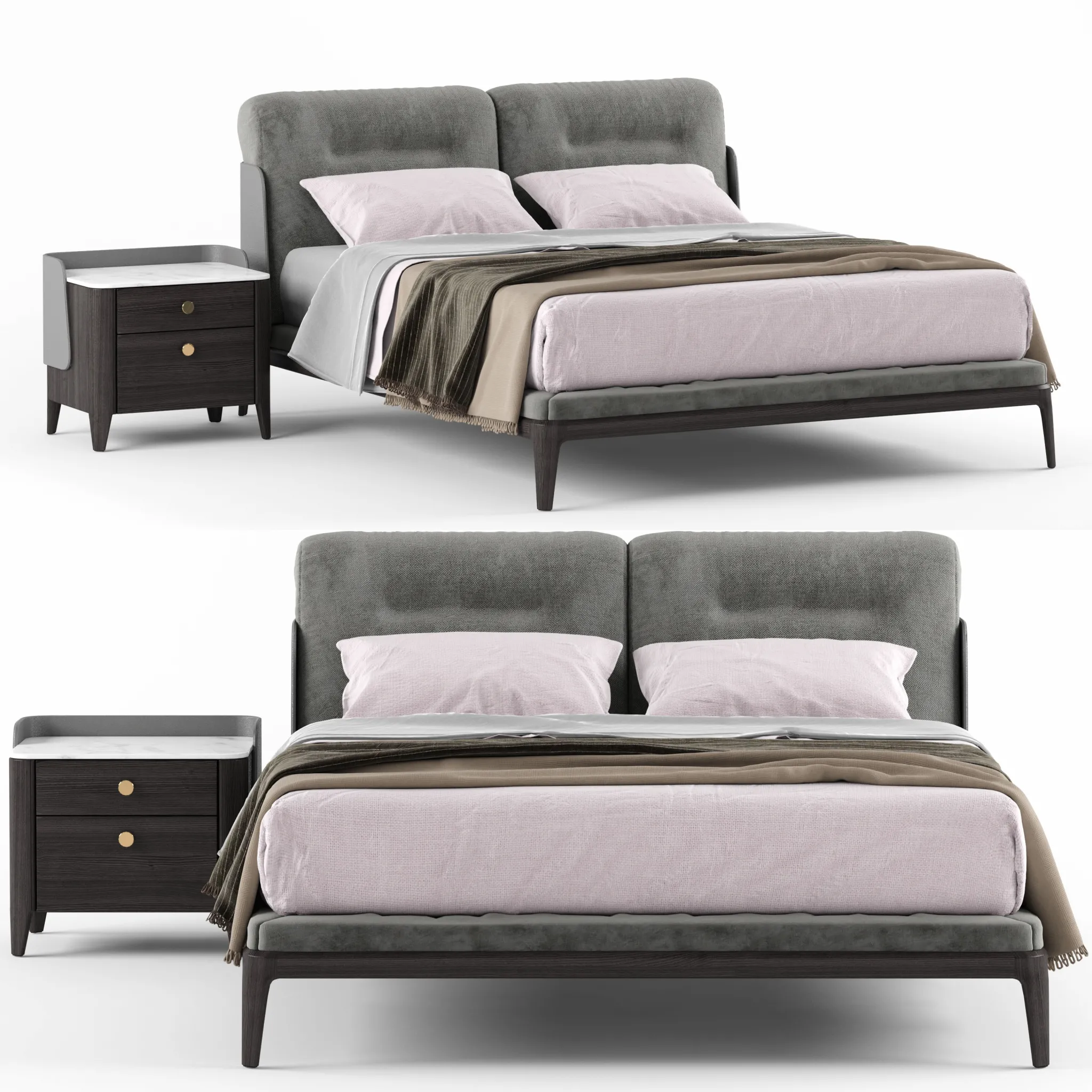 Furniture – Bed 3D Models – Dall & Agnese Settanta bed