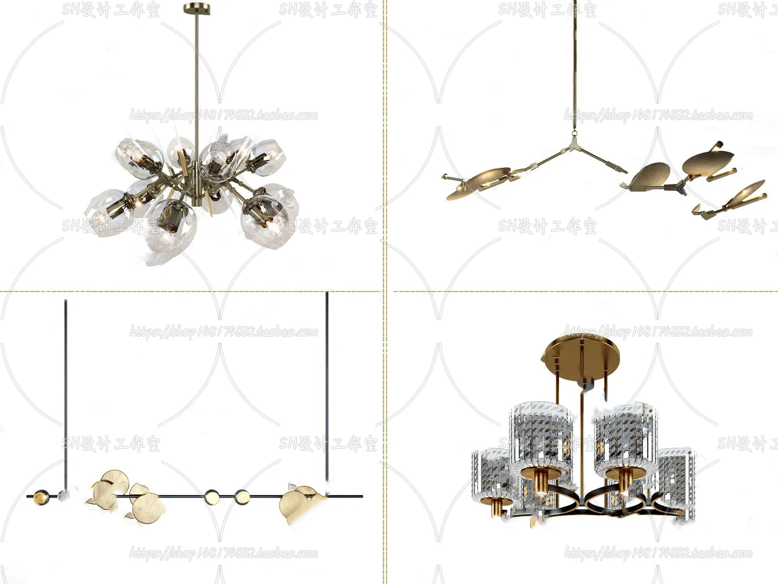 Lights – Chandelier 3D Models – 0474