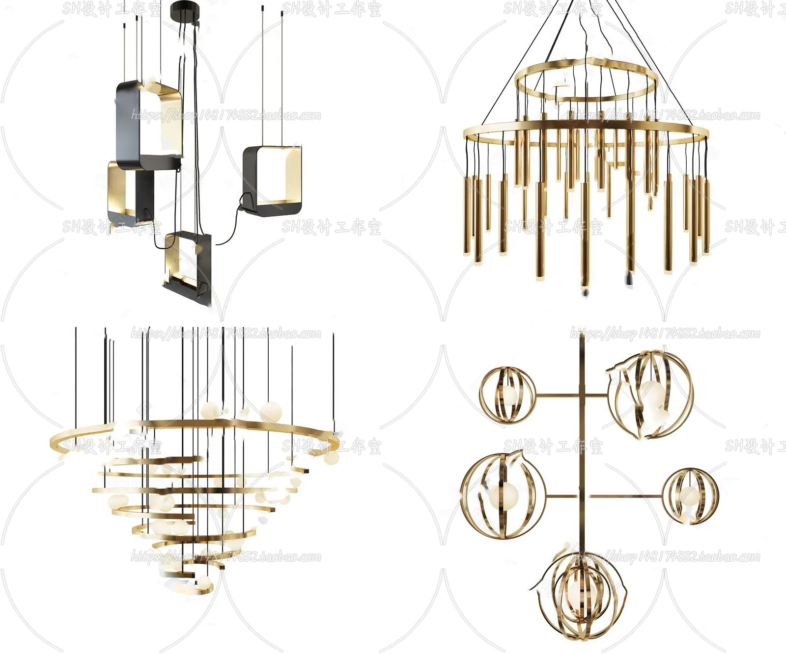 Lights – Chandelier 3D Models – 0476