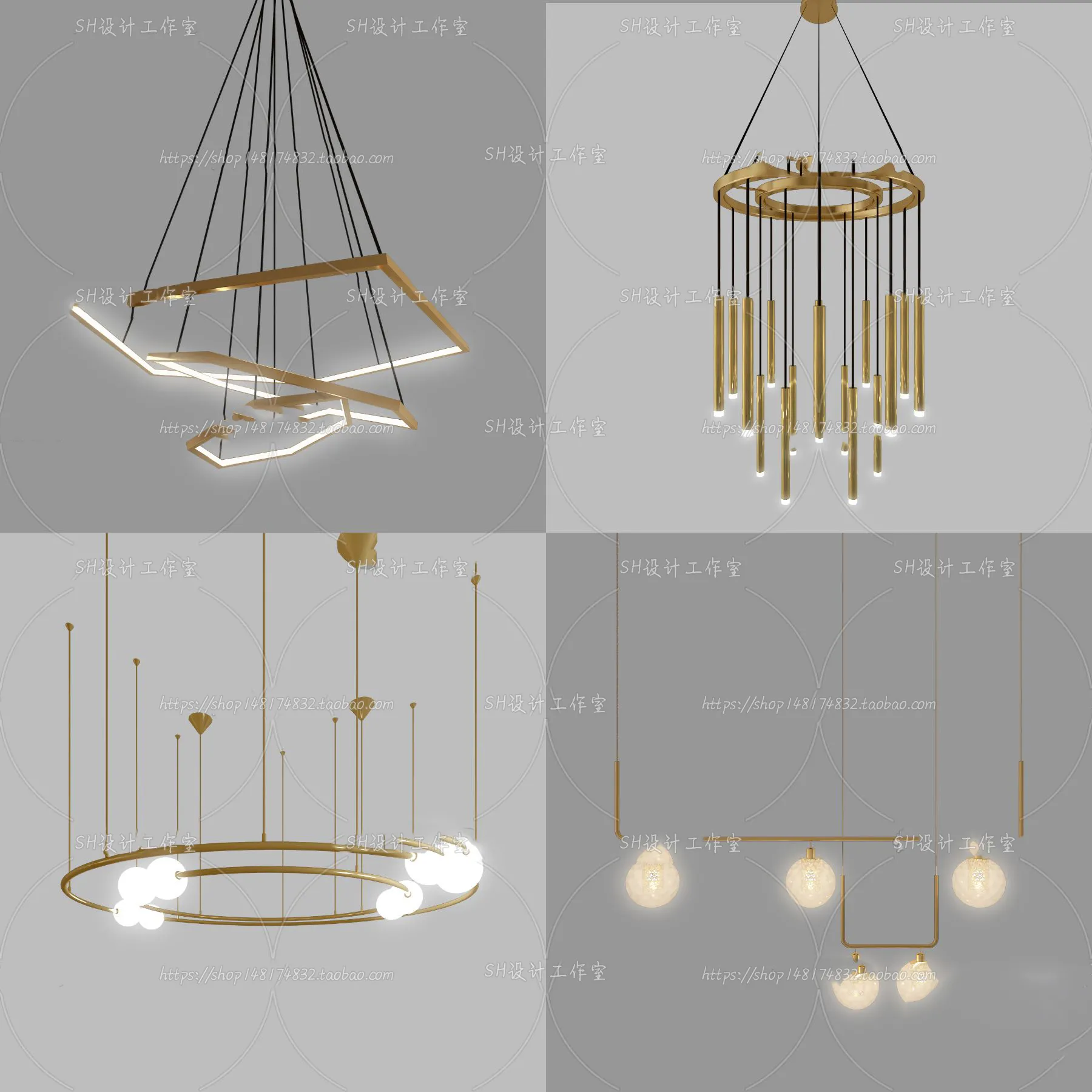Lights – Chandelier 3D Models – 0482
