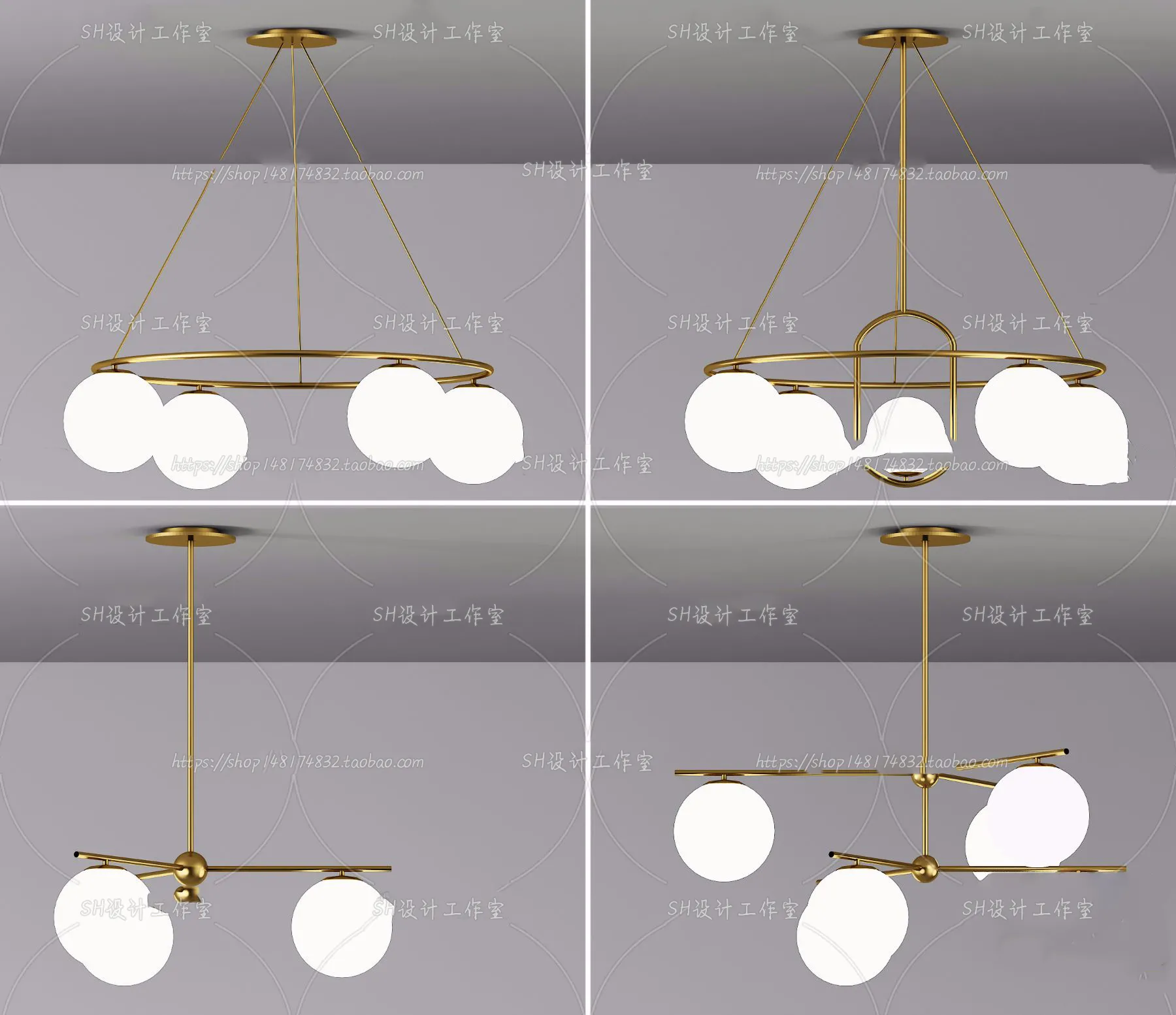Lights – Chandelier 3D Models – 0484