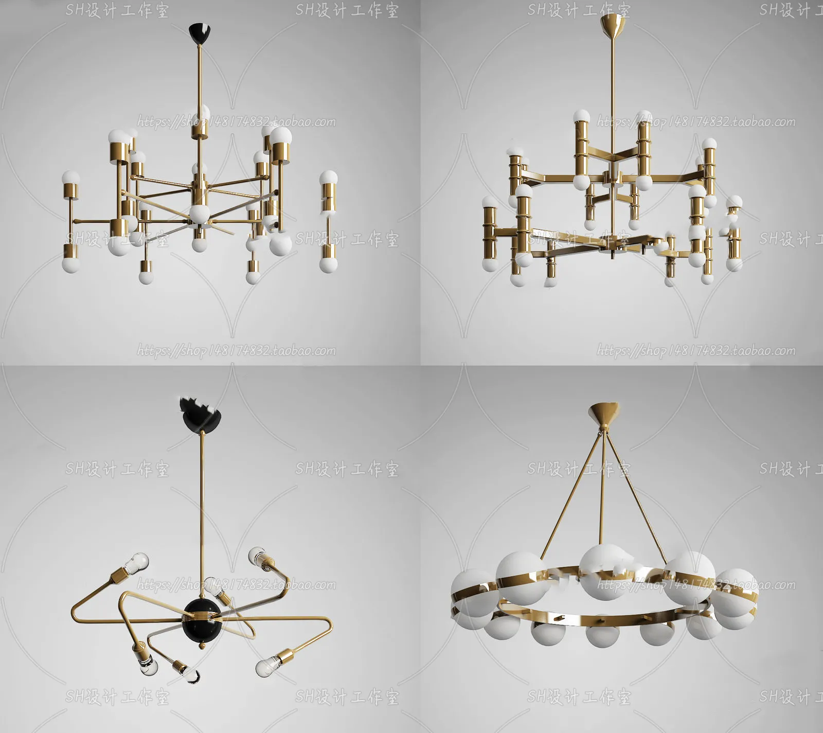 Lights – Chandelier 3D Models – 0492