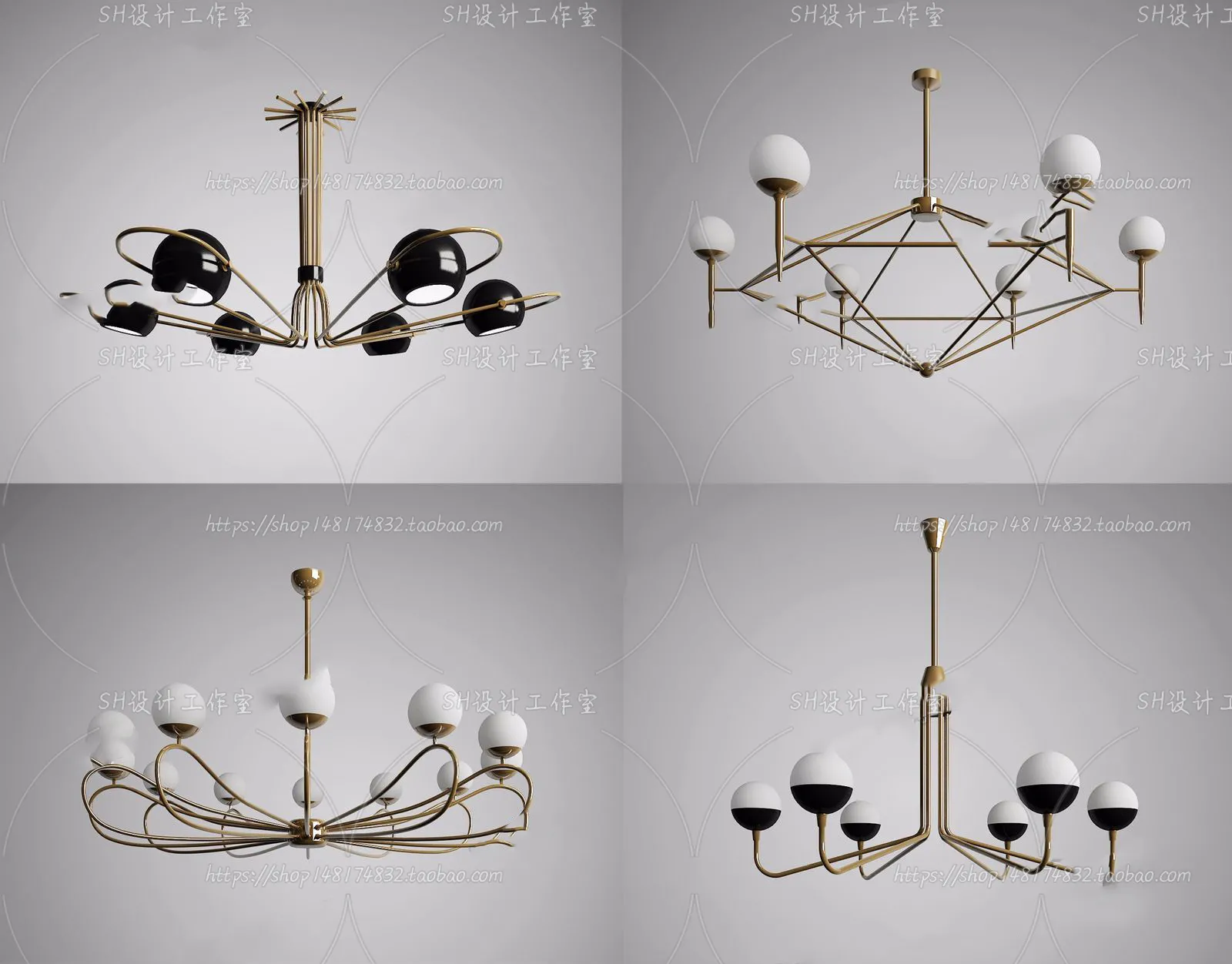 Lights – Chandelier 3D Models – 0494