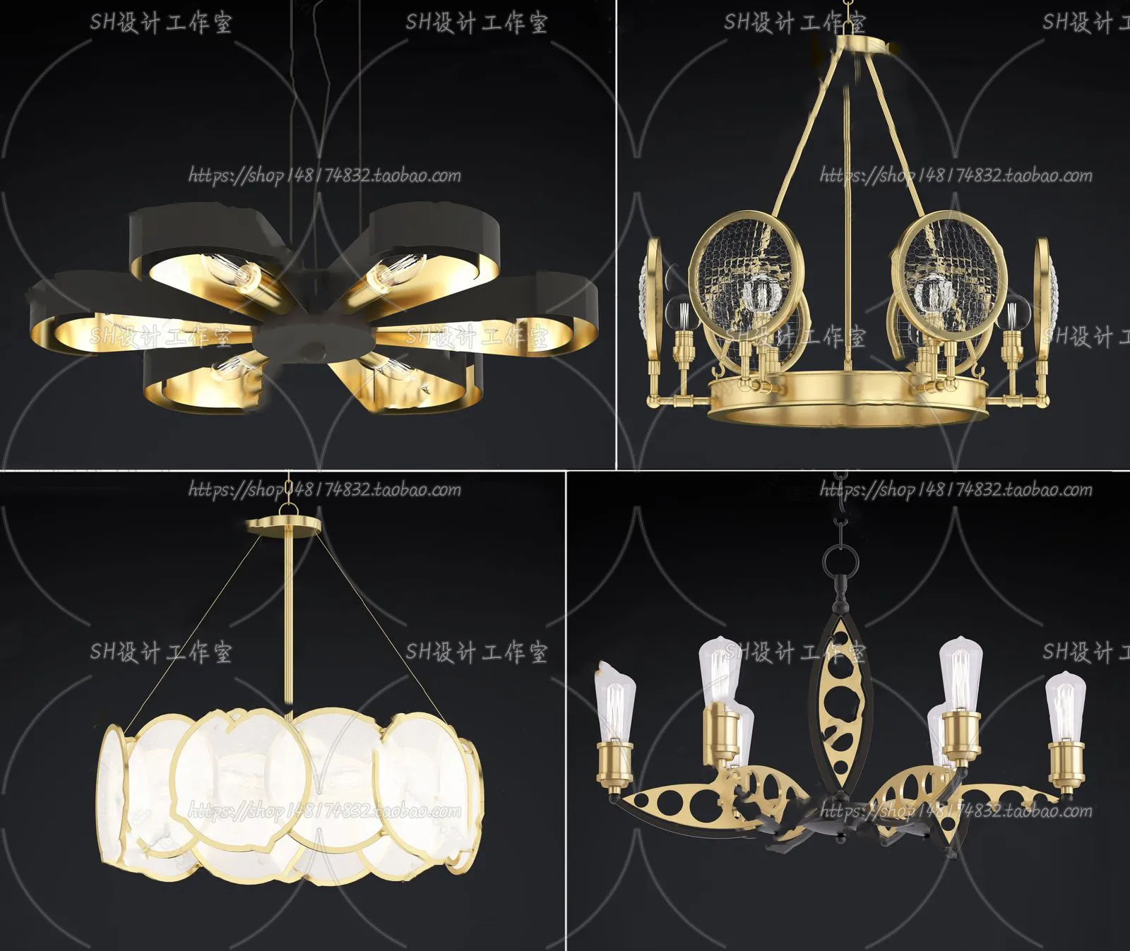 Lights – Chandelier 3D Models – 0508