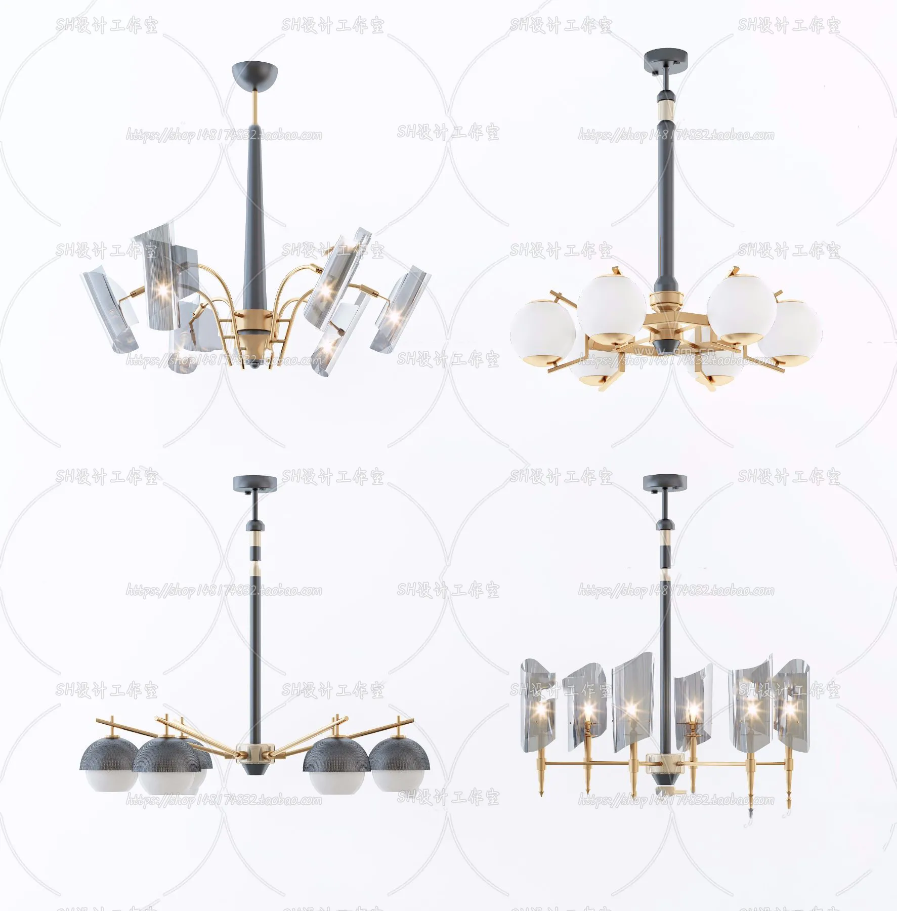 Lights – Chandelier 3D Models – 0525