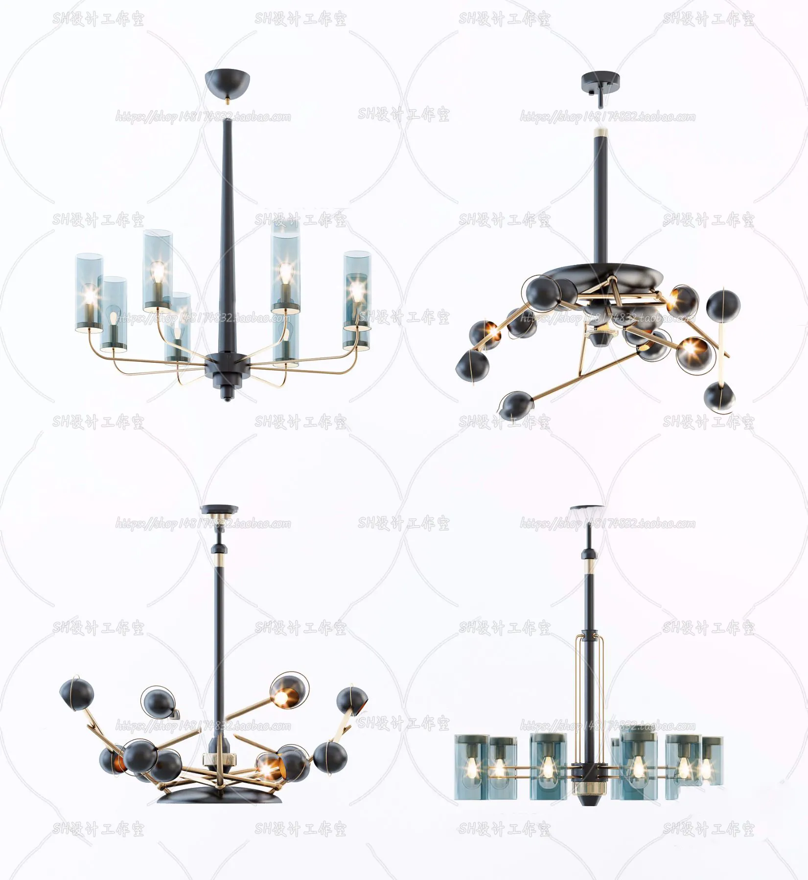 Lights – Chandelier 3D Models – 0526