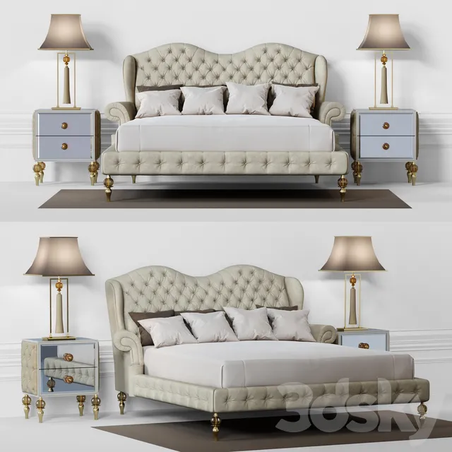 Furniture – Bed 3D Models – DOLFI ADELAIDE BED