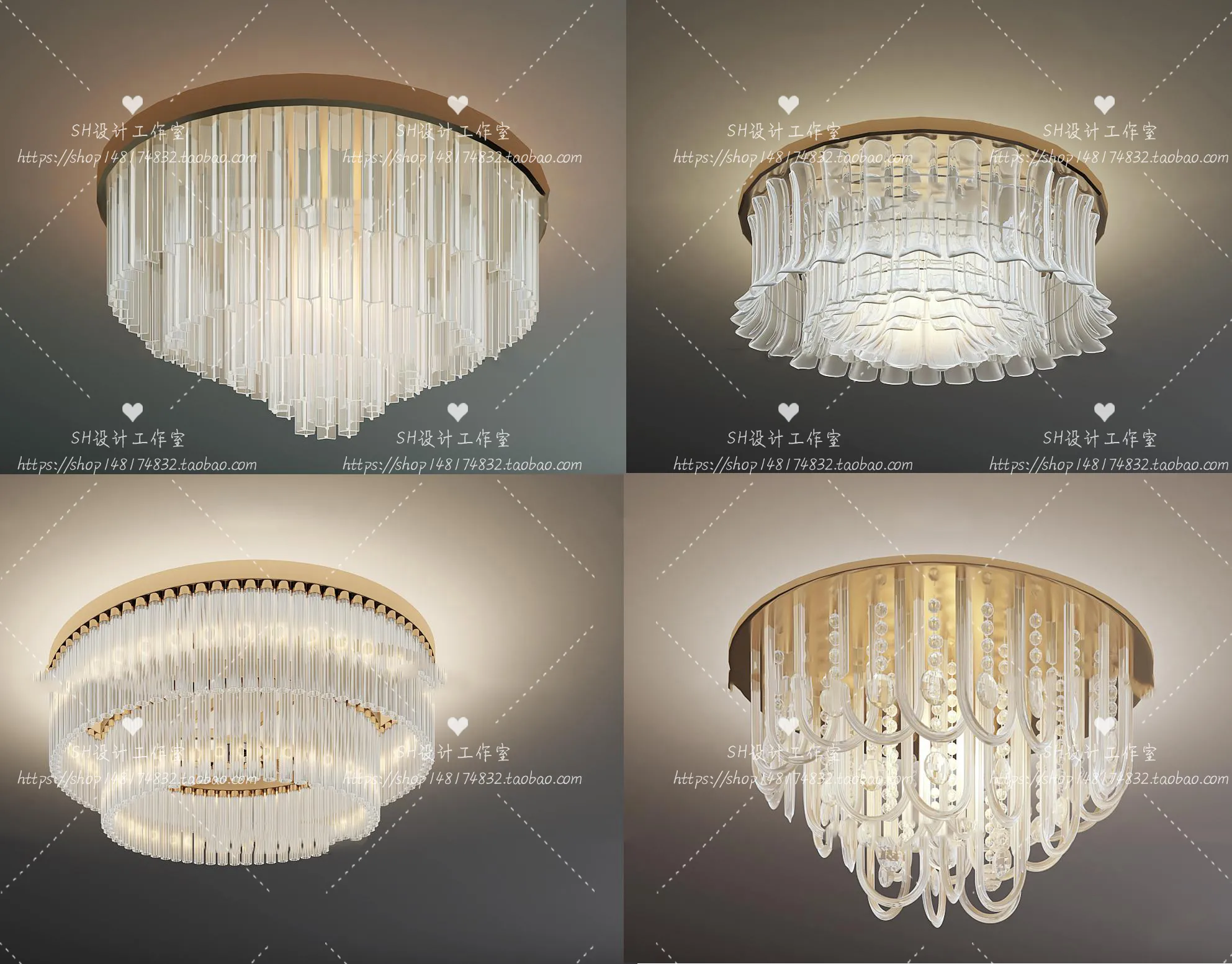 Lights – Chandelier 3D Models – 0578