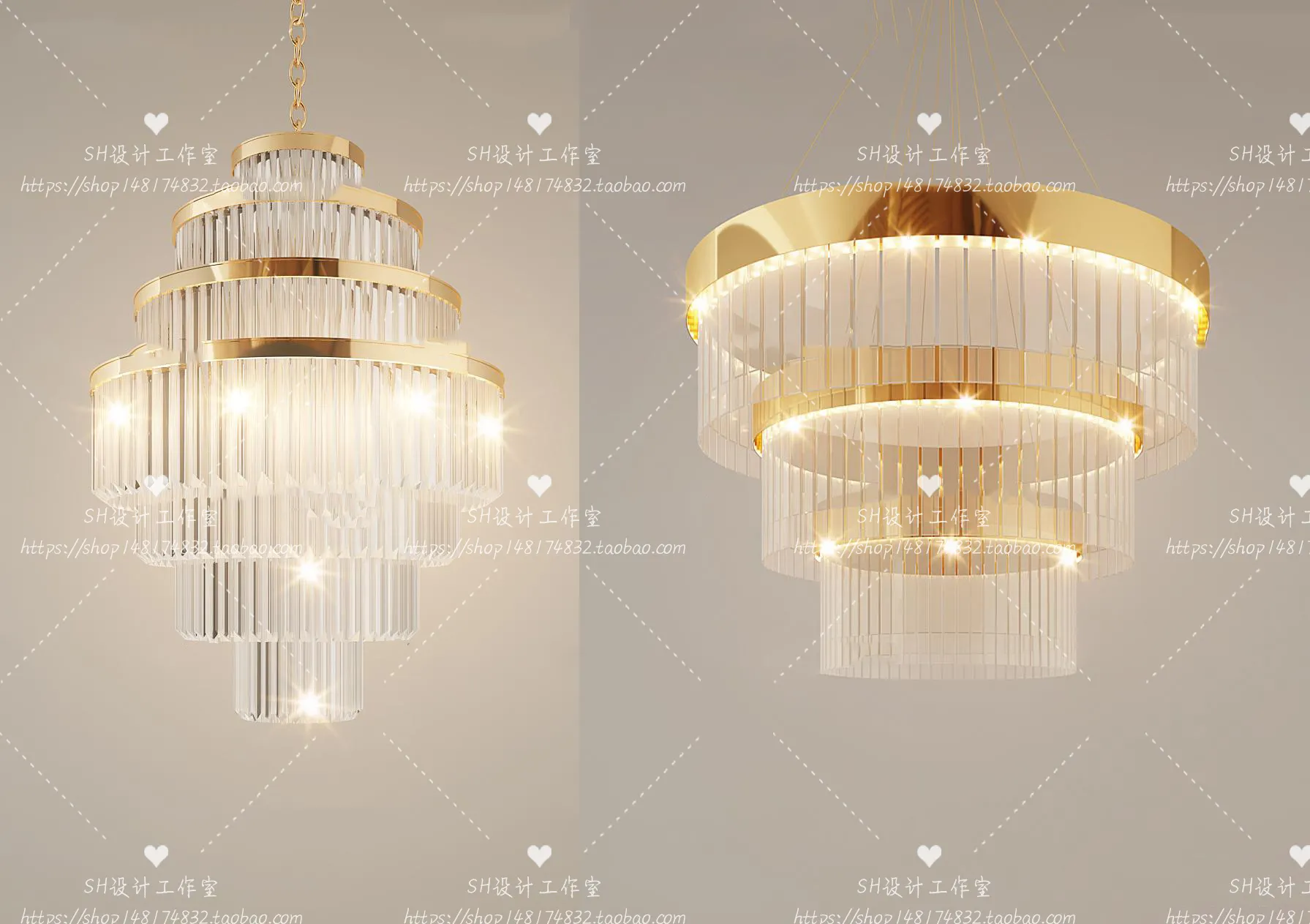Lights – Chandelier 3D Models – 0580