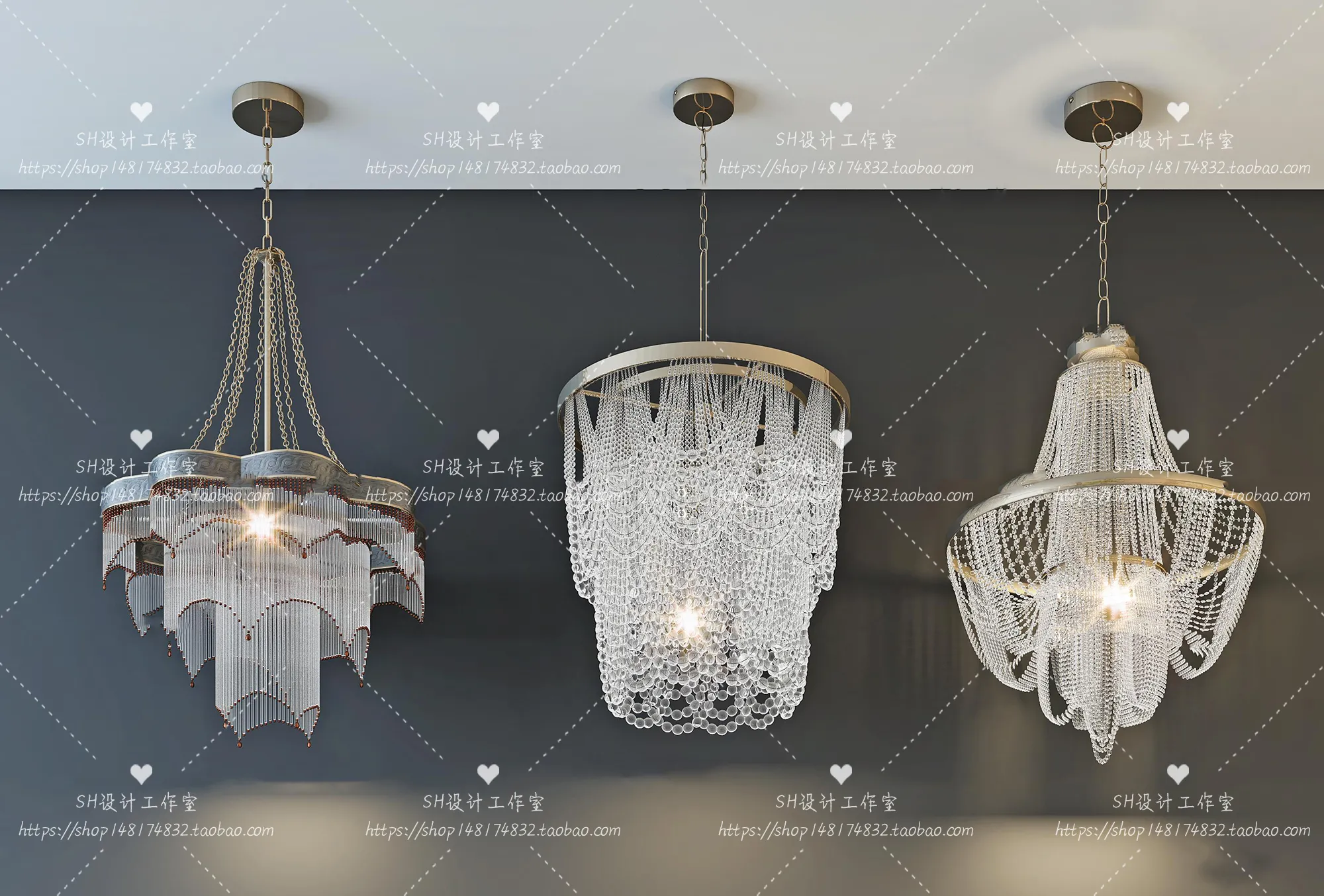 Lights – Chandelier 3D Models – 0597