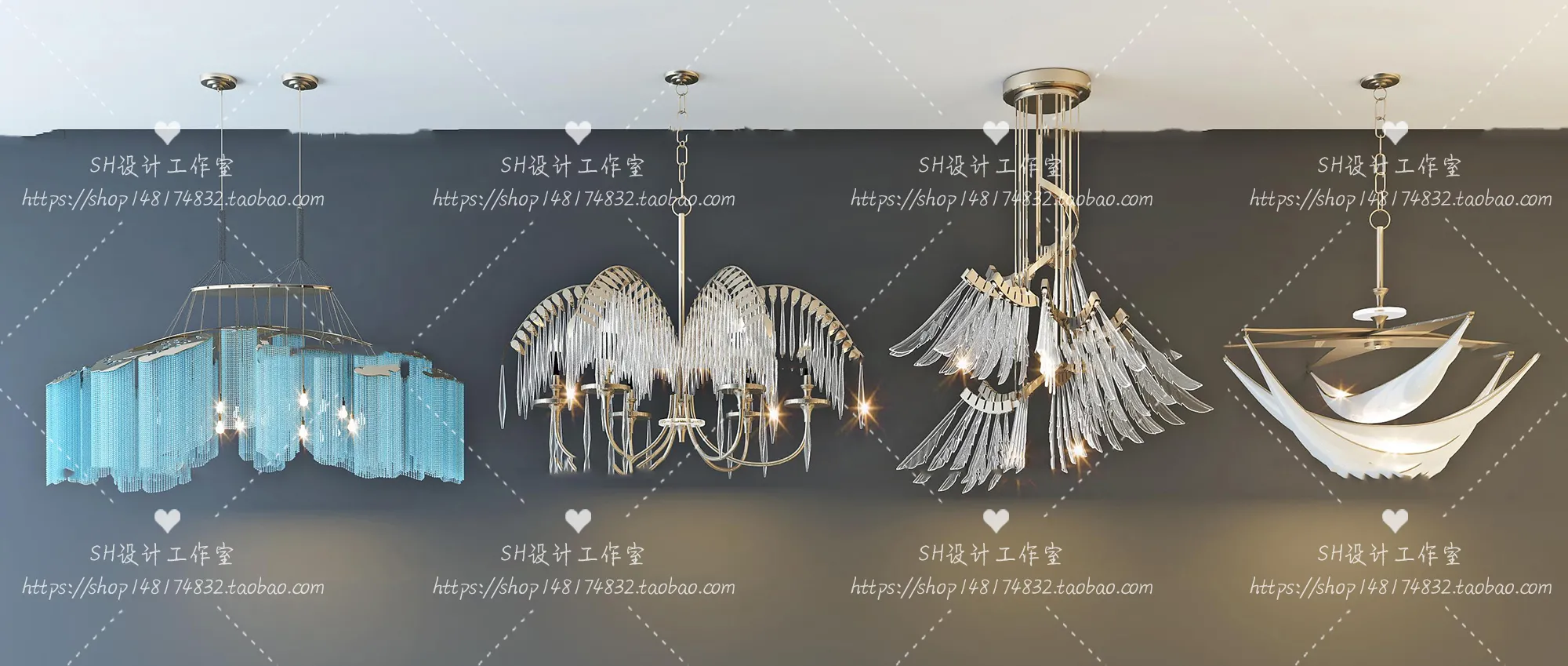 Lights – Chandelier 3D Models – 0604
