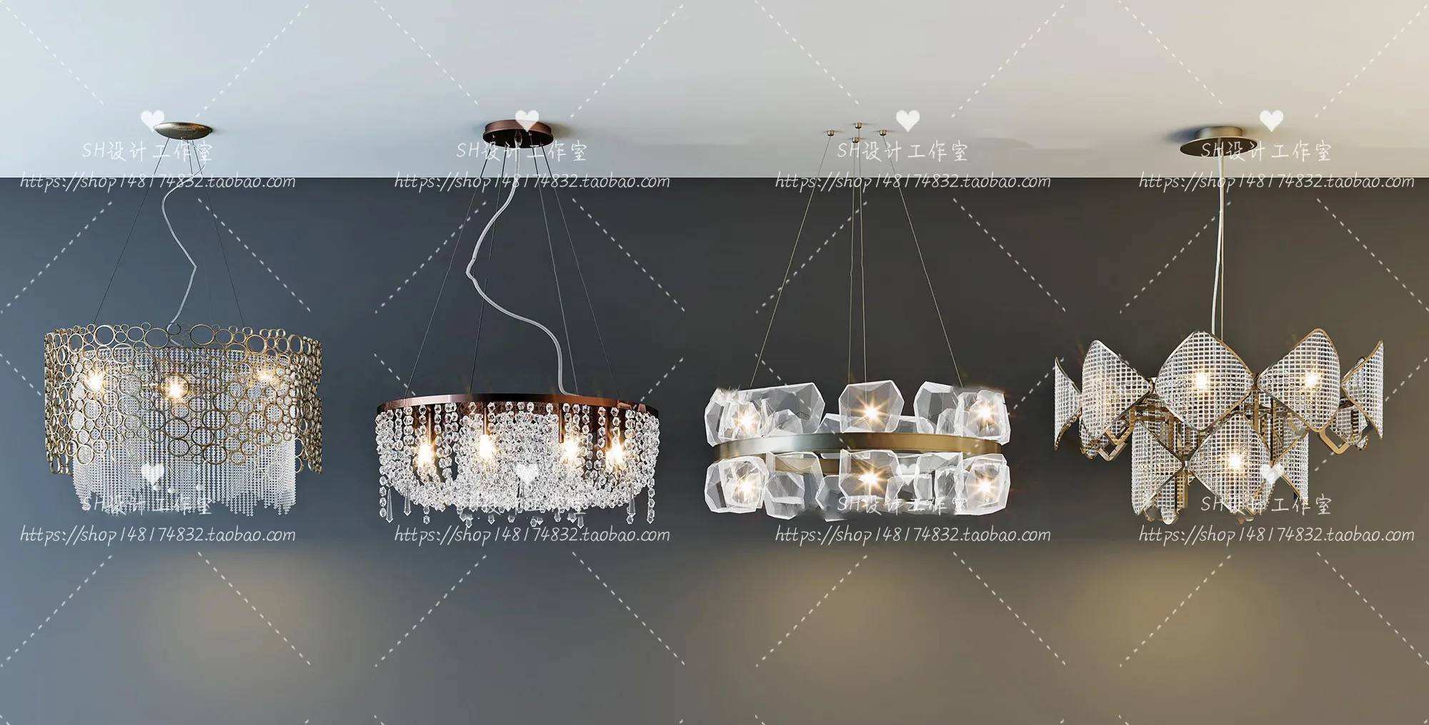 Lights – Chandelier 3D Models – 0605