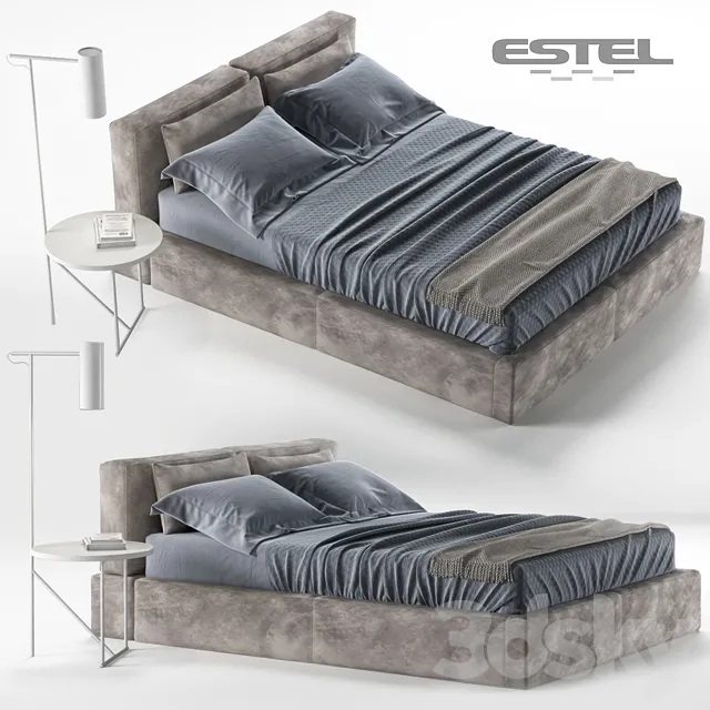 Furniture – Bed 3D Models – ESTEL CARESSE bed (max. obj)