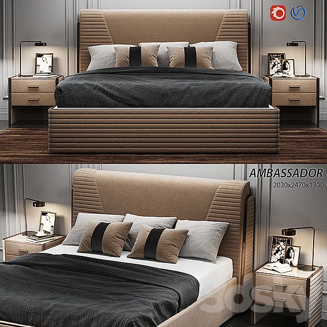 Furniture – Bed 3D Models – Estetica Ambassador bed 3d model