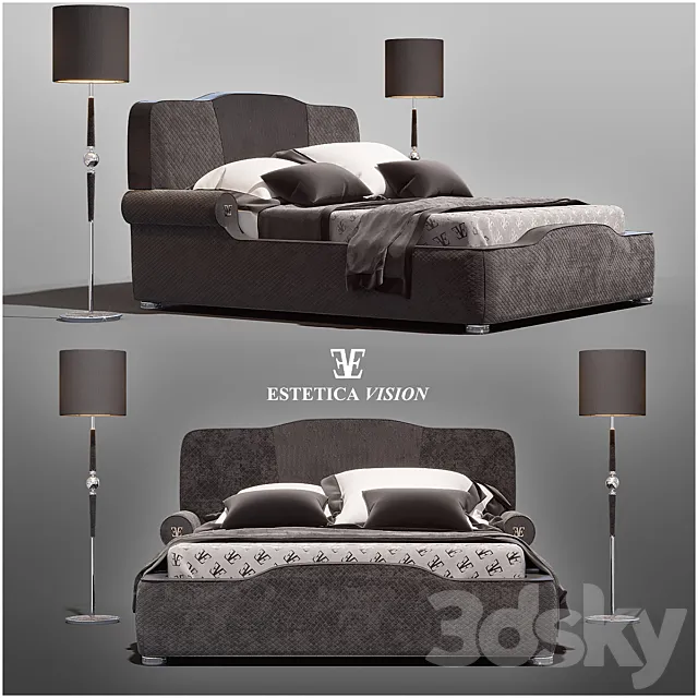 Furniture – Bed 3D Models – Estetica Palladium Bed