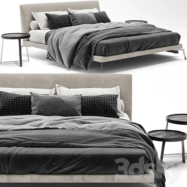 Furniture – Bed 3D Models – Feel Good Bed B by Flexform