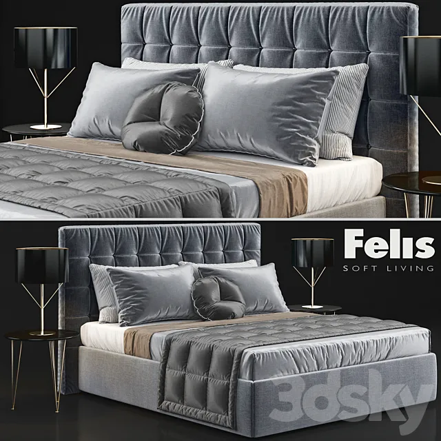 Furniture – Bed 3D Models – Felis Bed KARL