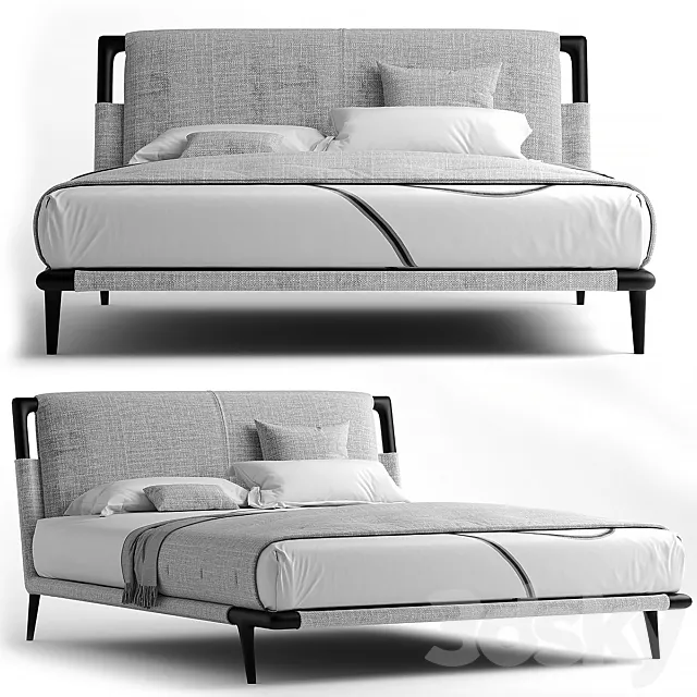 Furniture – Bed 3D Models – Flou gaudi bed