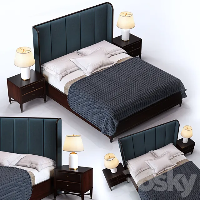 Furniture – Bed 3D Models – Foshan bedroom set