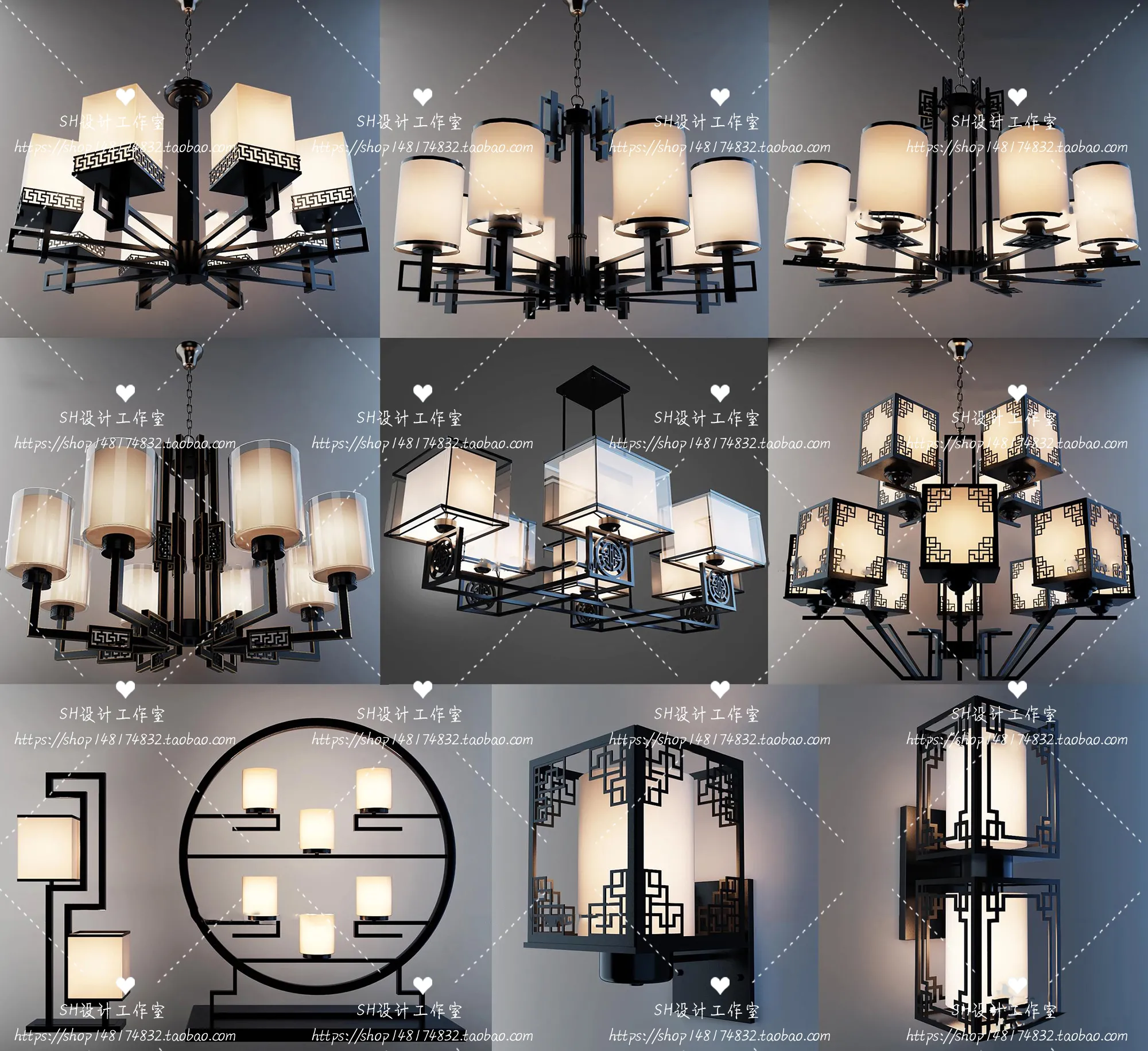 Lights – Chandelier 3D Models – 0834