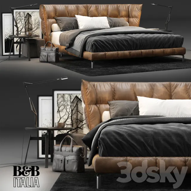 Furniture – Bed 3D Models – Husk Bed by B&B Italia