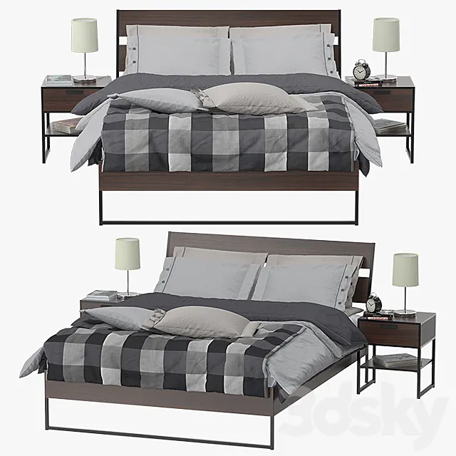 Furniture – Bed 3D Models – IKEA BED TRYSIL