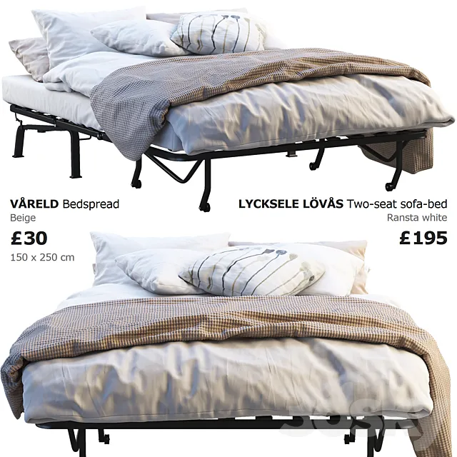 Furniture – Bed 3D Models – Ikea lycksele 3