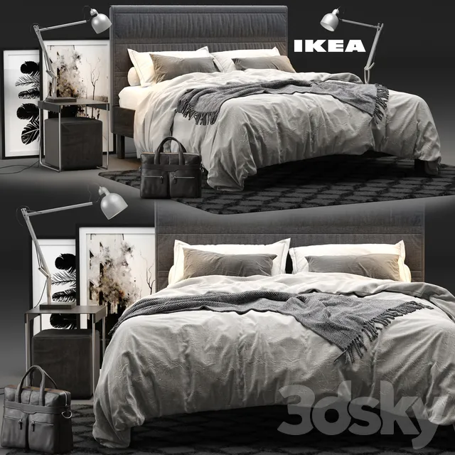 Furniture – Bed 3D Models – IKEA OPPLAND Bed (max 2011)