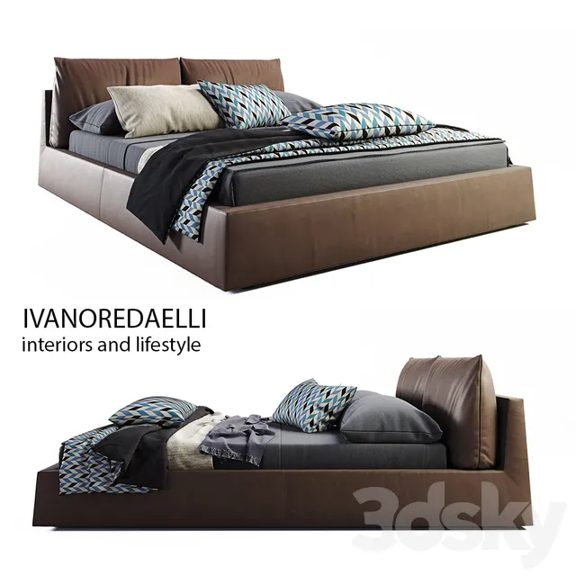 Furniture – Bed 3D Models – Ivanoredaelli bed Faj
