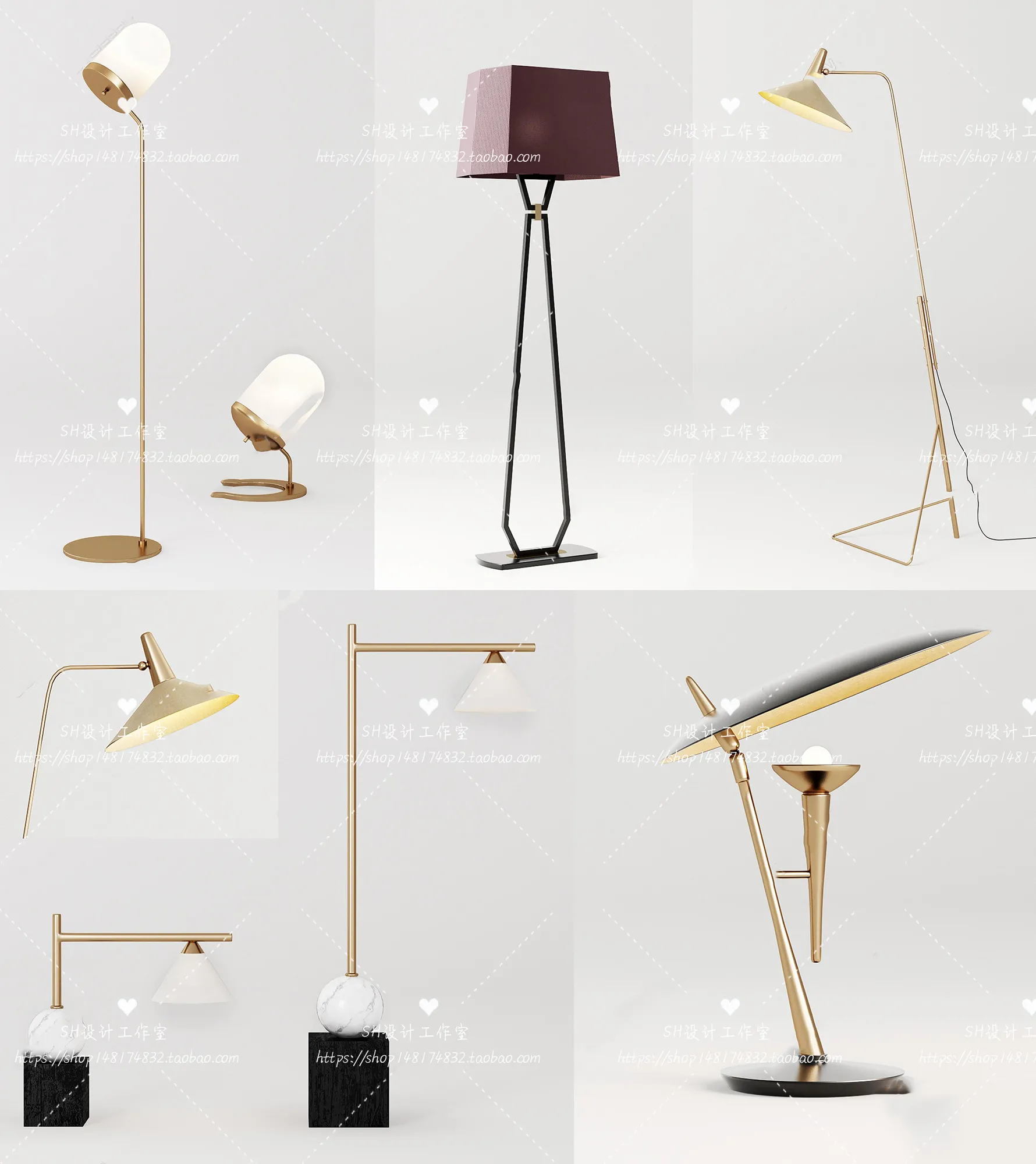 Floor Lamps – 3D Models – 0001