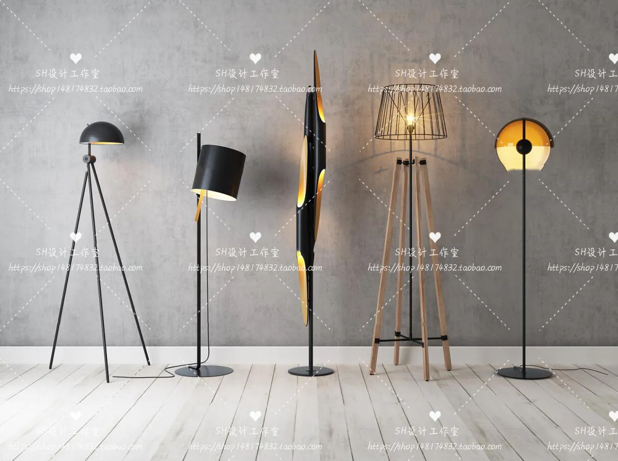 Floor Lamps – 3D Models – 0042