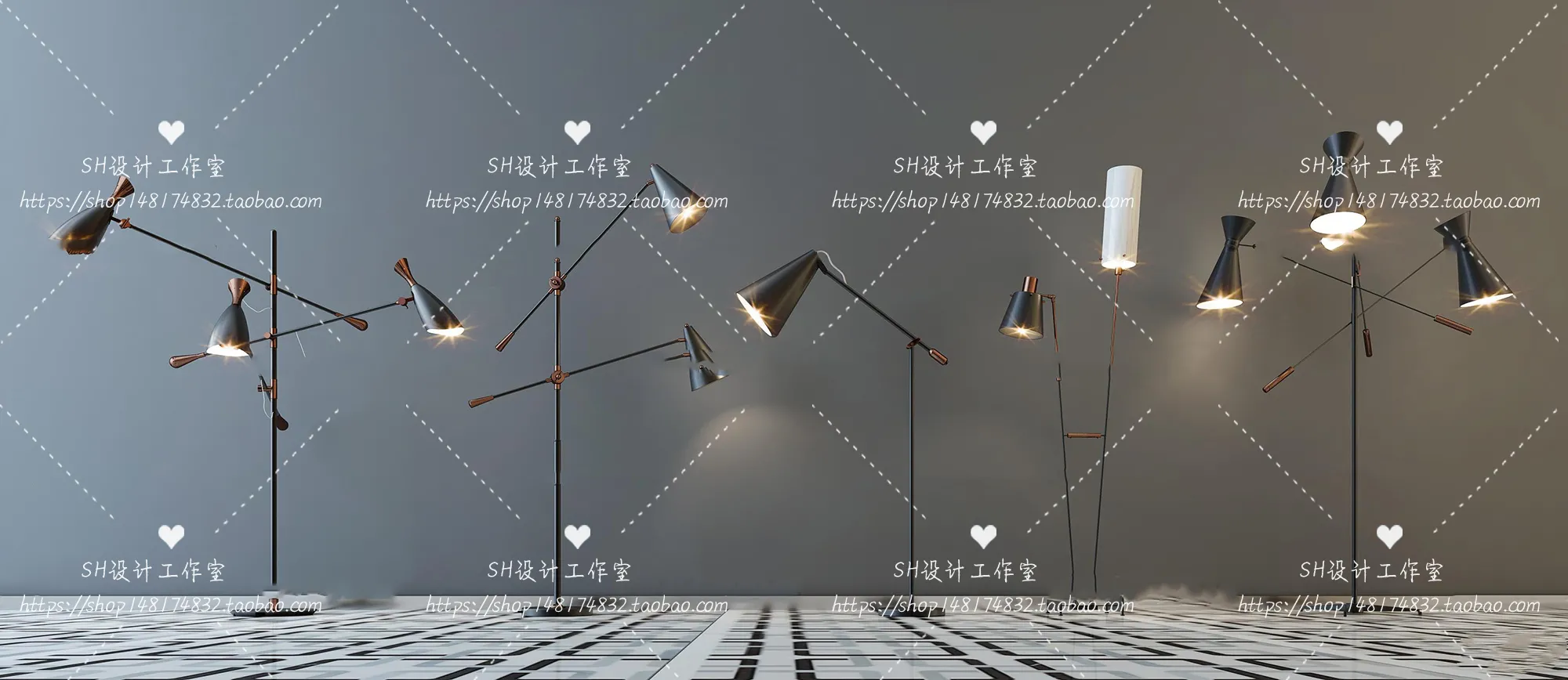 Floor Lamps – 3D Models – 0056
