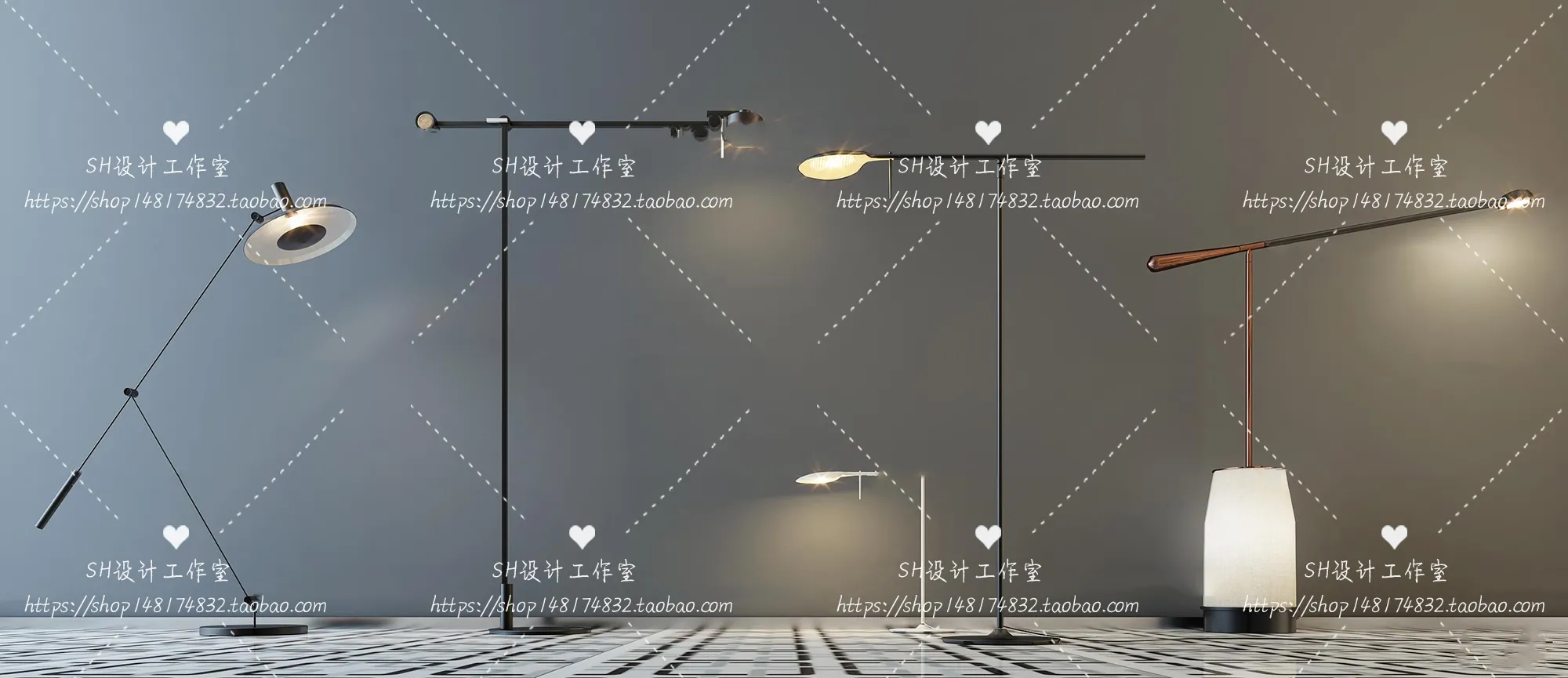 Floor Lamps – 3D Models – 0057