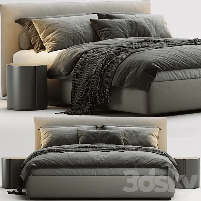 Furniture – Bed 3D Models – Meridiani Scott Bed