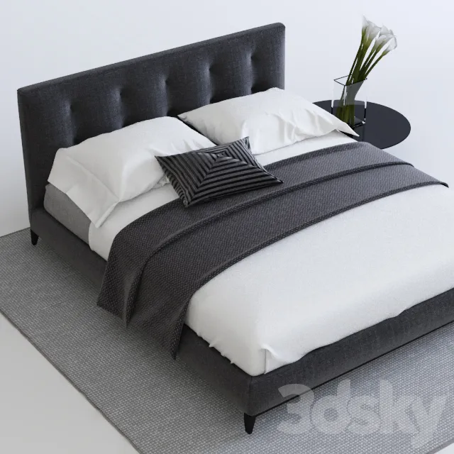 Furniture – Bed 3D Models – Minotti Andersen Bed