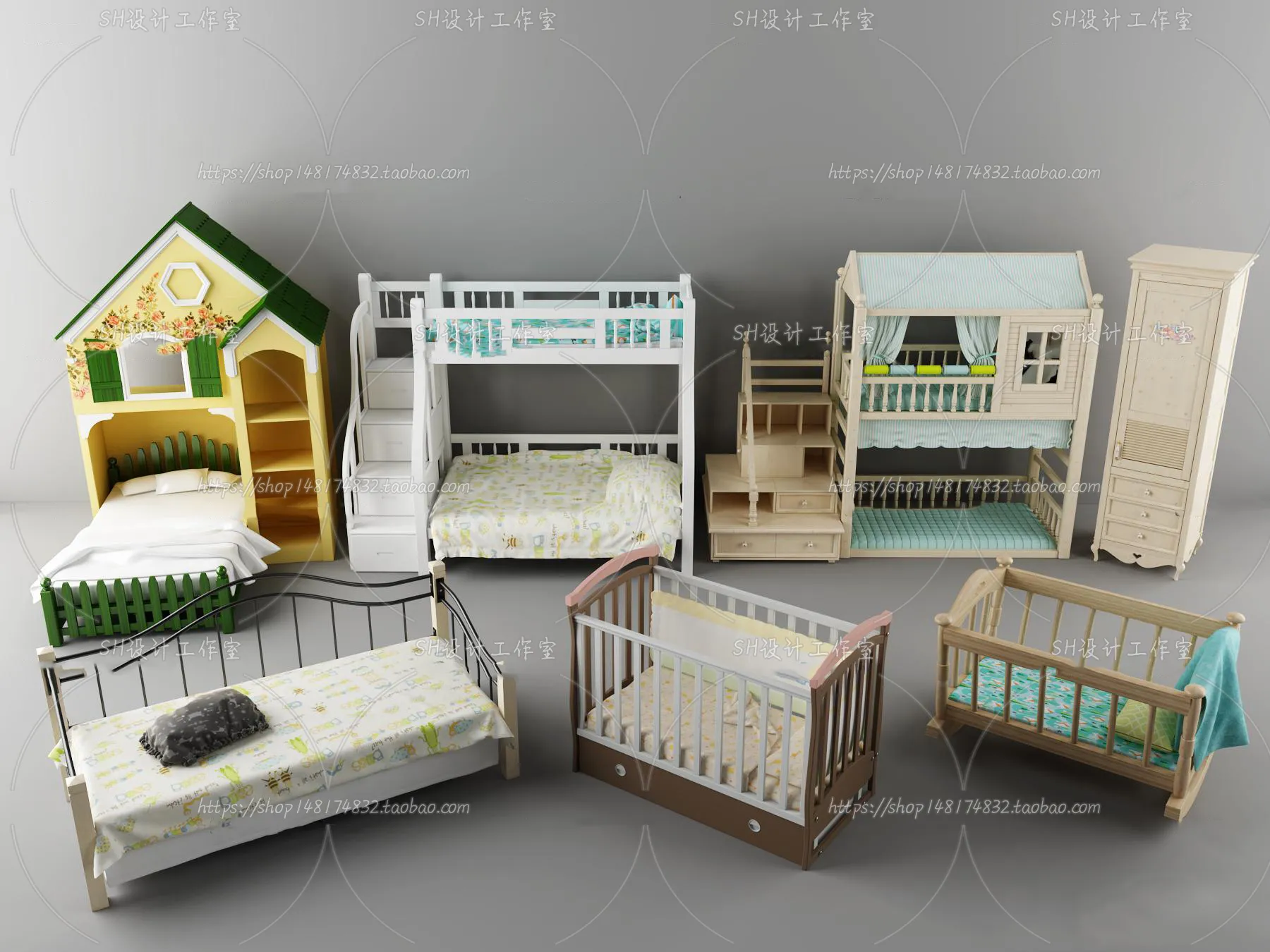 Childrens Bed – 3D Models – 0048