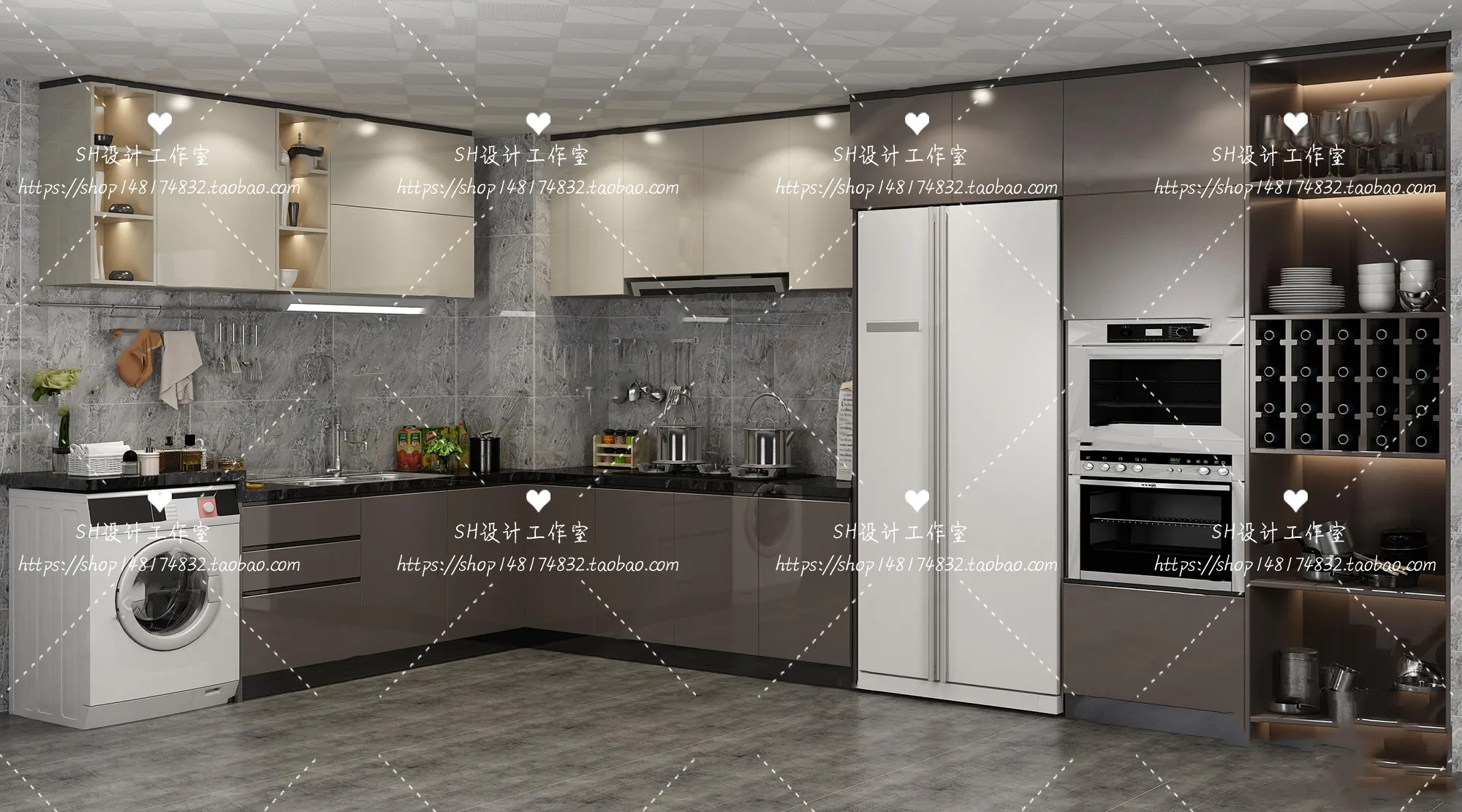 Kitchen Cabinets – 3D Models – 0001