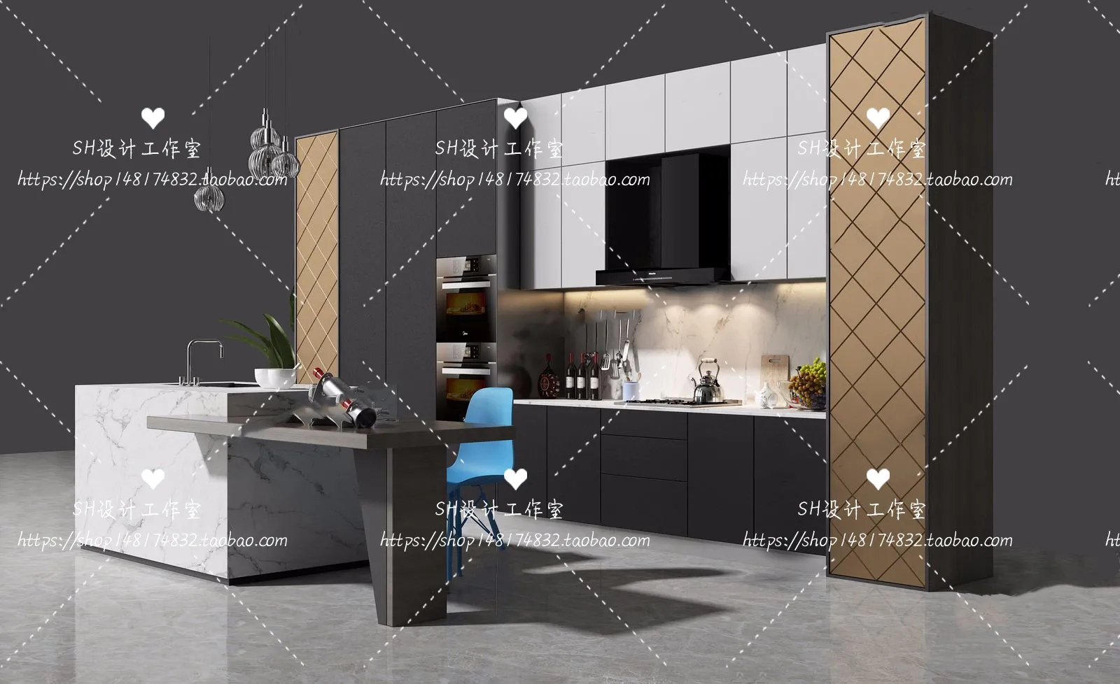 Kitchen Cabinets – 3D Models – 0010