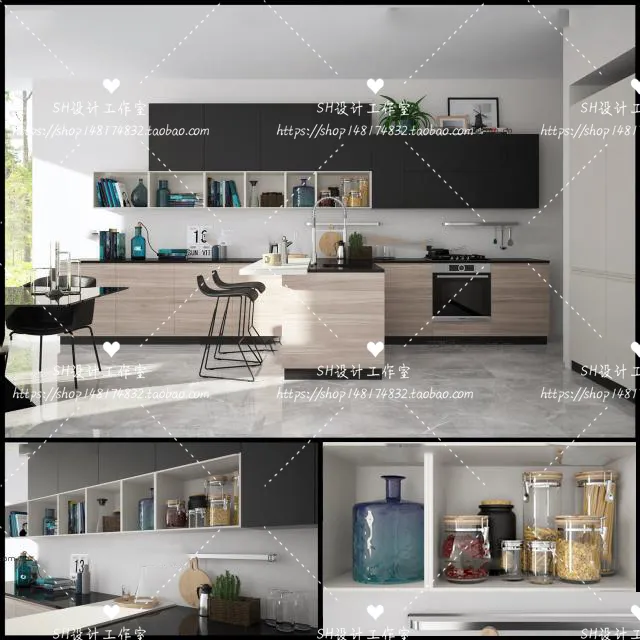 Kitchen Cabinets – 3D Models – 0012