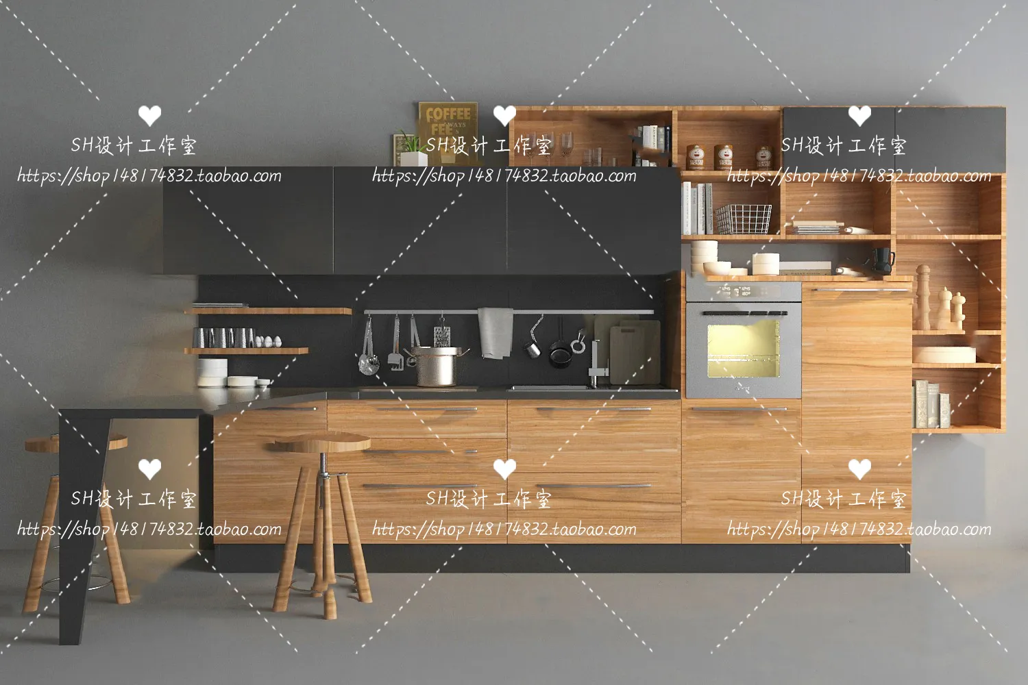 Kitchen Cabinets – 3D Models – 0031