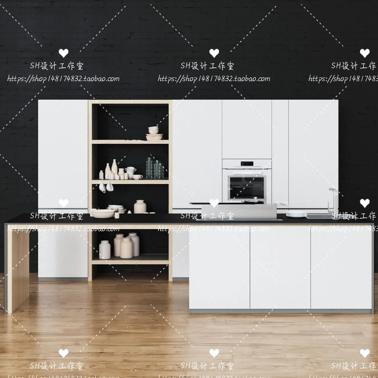 Kitchen Cabinets – 3D Models – 0036