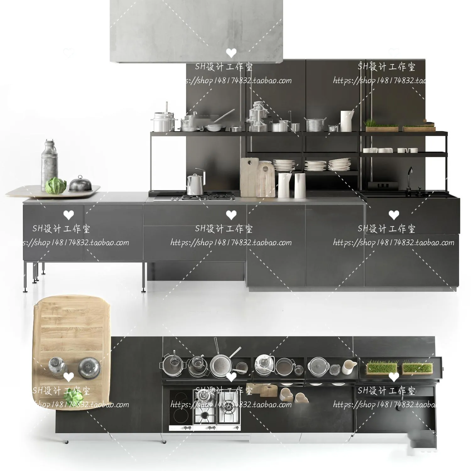 Kitchen Cabinets – 3D Models – 0037