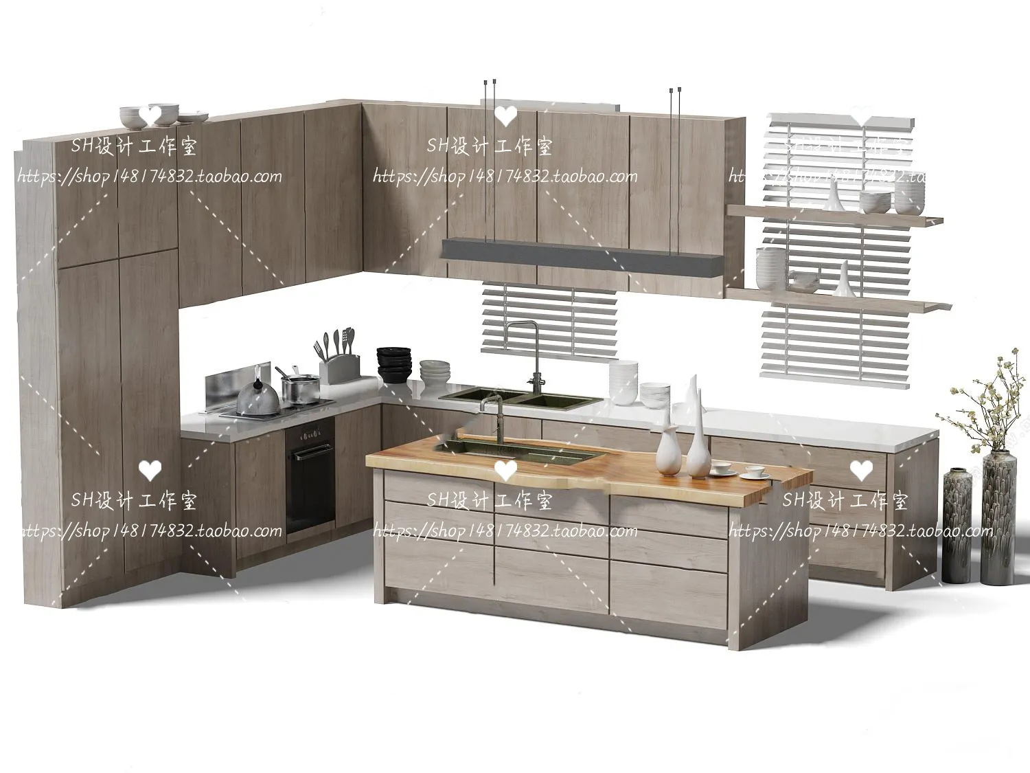 Kitchen Cabinets – 3D Models – 0041