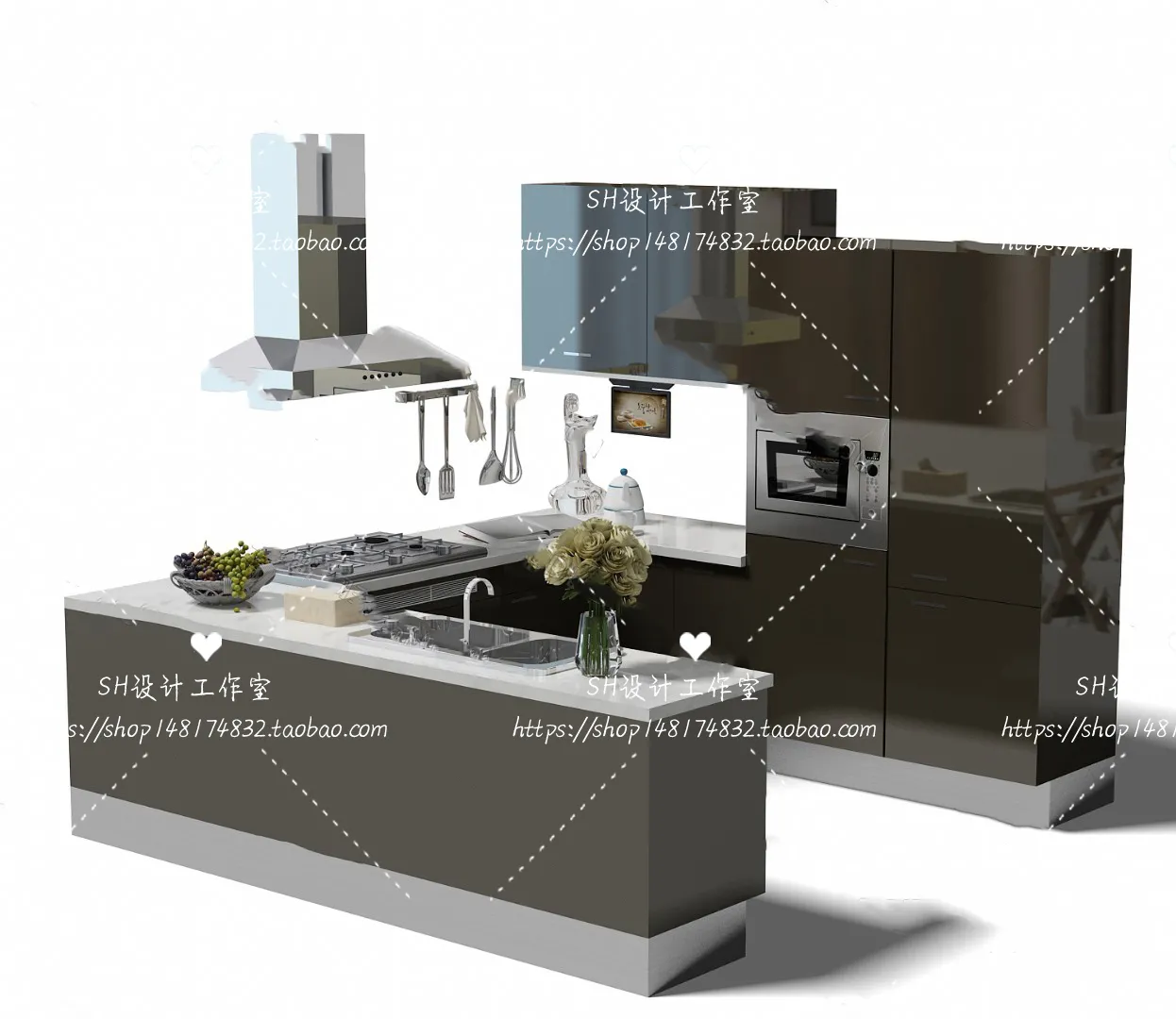 Kitchen Cabinets – 3D Models – 0043
