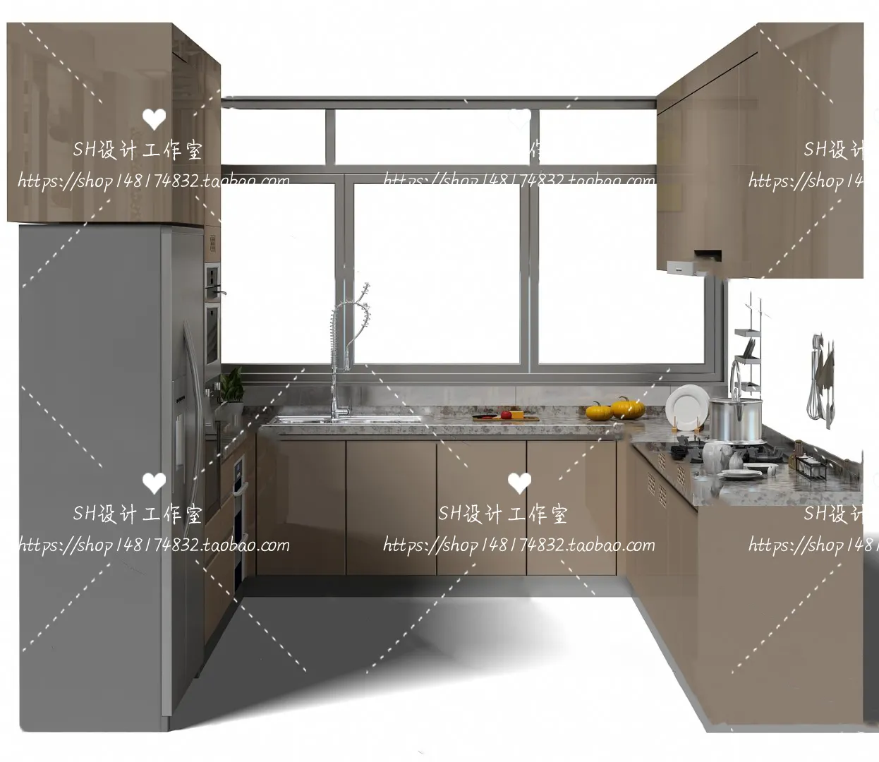 Kitchen Cabinets – 3D Models – 0044