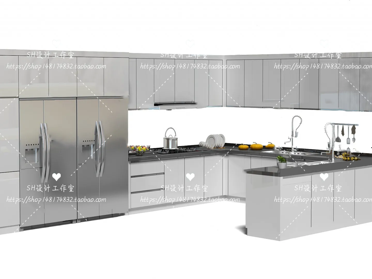 Kitchen Cabinets – 3D Models – 0047