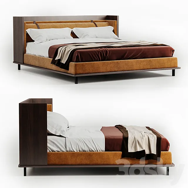 Furniture – Bed 3D Models – Modern bed Twelve AM  by Molteni & C