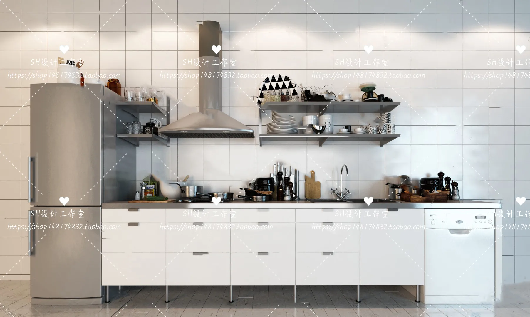 Kitchen Cabinets – 3D Models – 0052