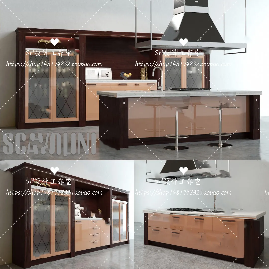 Kitchen Cabinets – 3D Models – 0059
